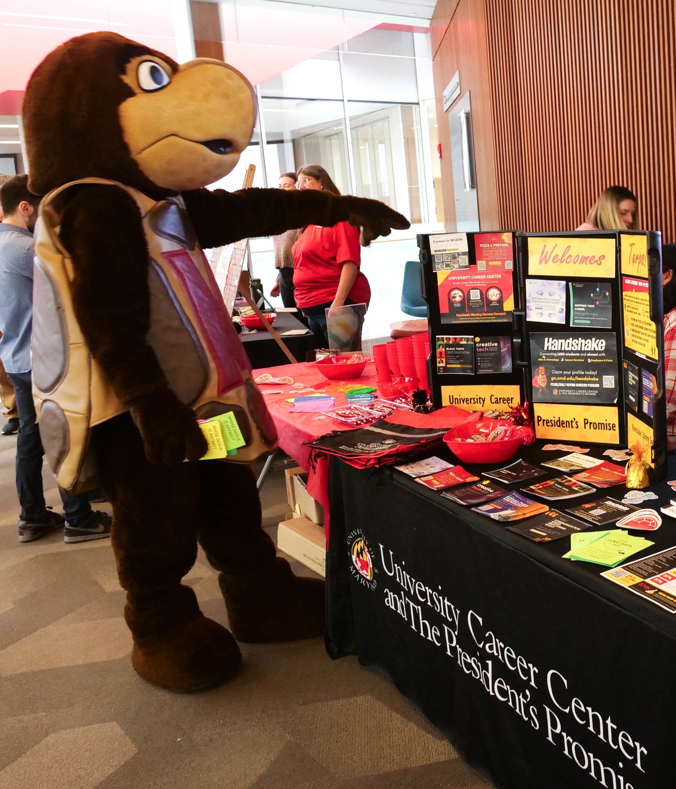 Testudo at Love Data Open House 2025